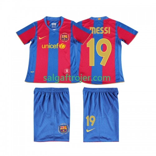 FC Barcelona Lionel Messi 19 2007 2008 Fodboldtrøjer Børn Retro Hjemmebanesæt Kort ærmer FC Barcelona Lionel Messi 19 2007 2008 Fodboldtrøjer Børn Retro Hjemmebanesæt Kort ærmer